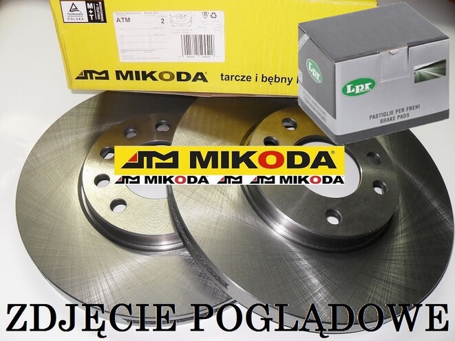 Tarcze hamulcowe wentylowane MIKODA 0557 + KLOCKI LPR 05P620 - PEUGEOT 607 - OŚ PRZEDNIA