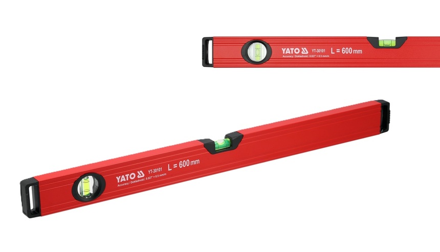 POZIOMNICA ALUMINIOWA 2 LIBELLE 600mm 0,6m 60cm YATO YT-30101