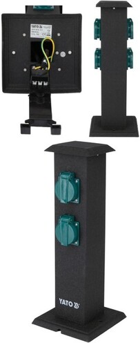 GNIAZDO OGRODOWE HERMETYCZNE SŁUPEK STAL IP44 4X230V YATO YT-81275
