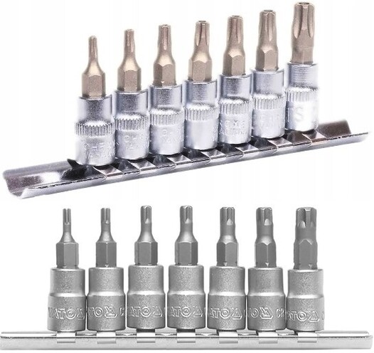 KLUCZE TRZPIENIOWE IMBUSY PIĘCIOKĄTNE TOYOTA VW ZESTAW 7 SZT YATO YT-0461 