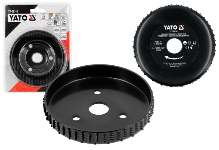 TARNIK TARCZA DO DREWNA BETONU PŁYT G/K FREZ TARNIKOWY 125mm YATO YT-59146