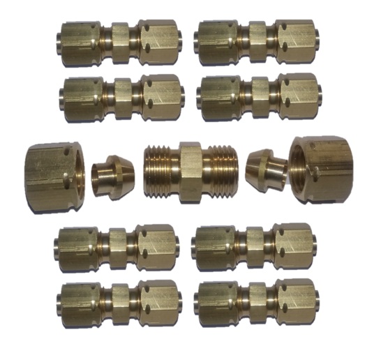 8x ŁĄCZNIK PRZEWODU HAMULCOWEGO bez zakuwania 4,75 mm 90-1 250137