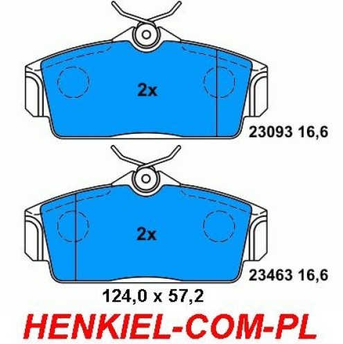 KLOCKI HAMULCOWE ATE 13.0460-5807.2 - PRZÓD 