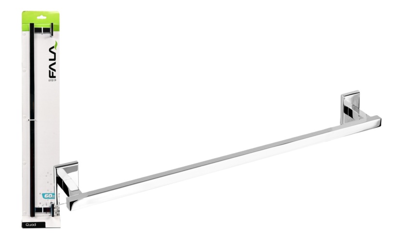 UCHWYT ŁAZIENKOWY ŚCIENNY NA RĘCZNIK QUAD CHROM 60cm FALA 69319
