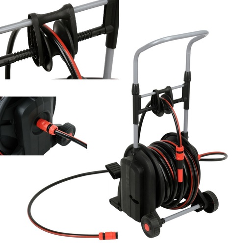 WĄŻ NA WÓZKU 25 M ZWIJANY STOPĄ YATO YT-90120