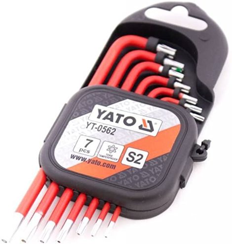 ZESTAW KLUCZY IMBUSOWYCH POWLEKANYCH TORX T9-T30 7SZT. YATO YT-0562