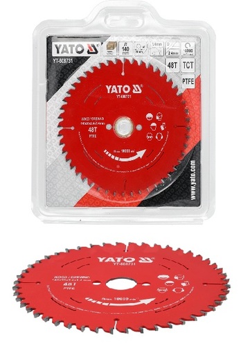 TARCZA WIDIOWA PTFE DO DREWNA WĘGLIK WOLFRAMU 140mm 20mm 48T YATO YT-608731