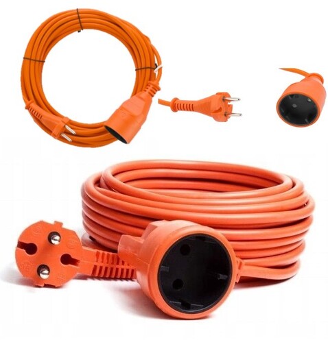 PRZEDŁUŻACZ 10M POMARAŃCZOWY 2X1,5MM² VOREL 82671