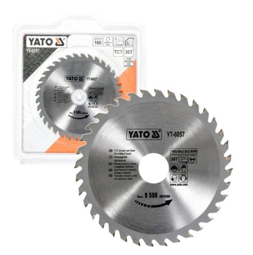 TARCZA DO CIĘCIA DREWNA 160/36T 30MM WIDIOWA YATO YT-6057