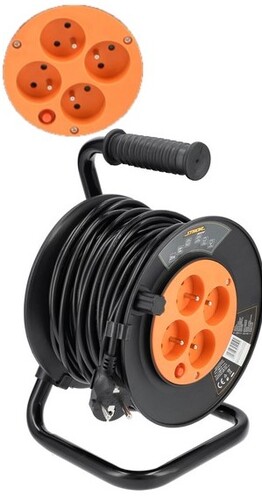 PRZEDŁUŻACZ BĘBNOWY 25M Z 4 GNIAZDAMI 2300W STHOR 82692 