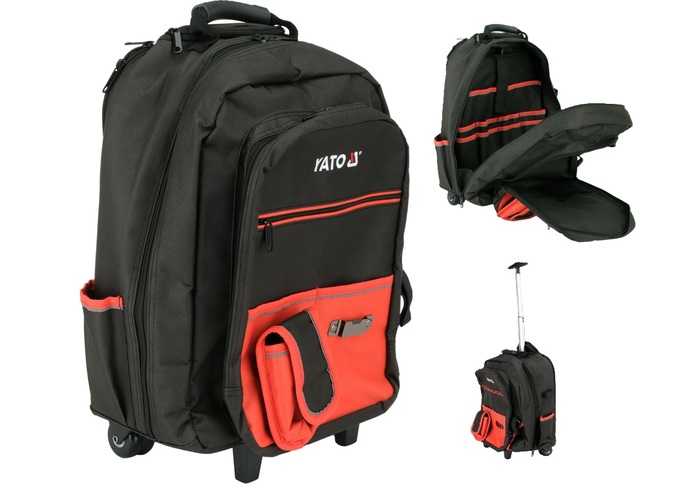 PLECAK NARZĘDZIOWY Z KOŁAMI 27 L I TWARDYM DNEM YT-74287