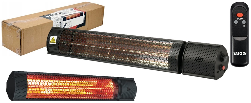 PROMIENNIK PODCZERWIENI TARASOWY GRZEWCZY GRZEJNIK LAMPA Z PILOTEM 2000W 2kW YATO YT-99532