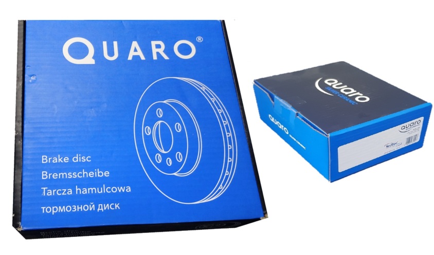 Tarcze hamulcowe pełne z powłoką antykorozyjną QUARO QD1409 + KLOCKI QUARO QP7107C ceramiczne - AUDI A4 (B6, B7) A4 Avant (B6, B7) A4 Kabriolet (B7) SEAT EXEO (3R2) EXEO ST (3R5) - OŚ TYLNA