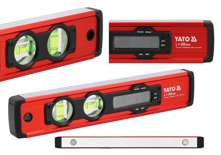 POZIOMNICA CYFROWA ELEKTRONICZNA ALU MAGNETYCZNA LED 268mm 10,5