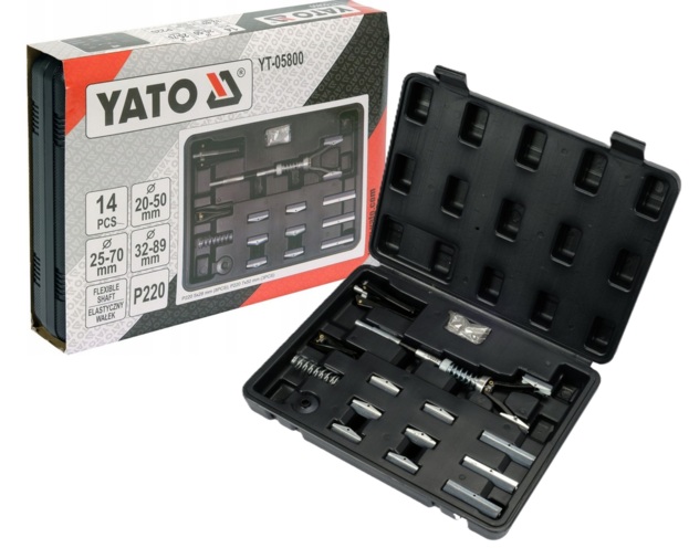 ZESTAW DO HONOWANIA CYLINDRÓW HONOWNICA KAMIENIE 20-89mm 14el. YATO YT-05800