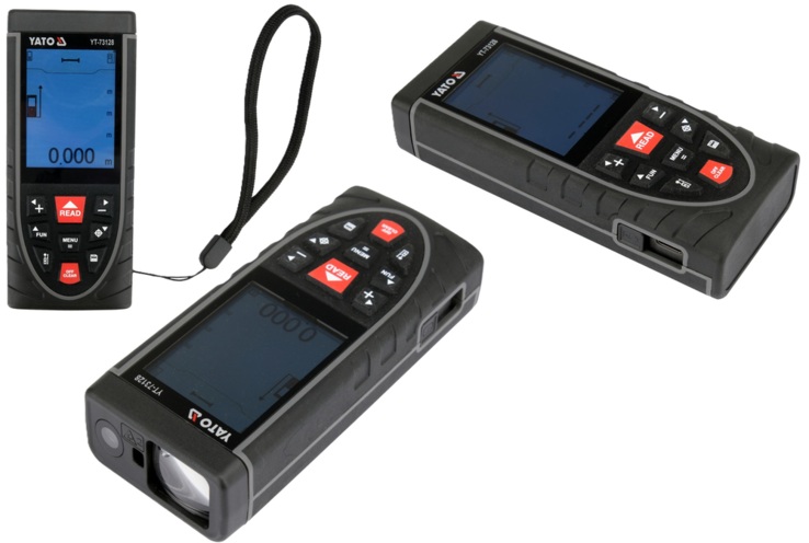 DALMIERZ LASEROWY Z PODGLĄDEM VIDEO CYFROWY MIERNIK ODLEGŁOŚCI 120m YATO YT-73128