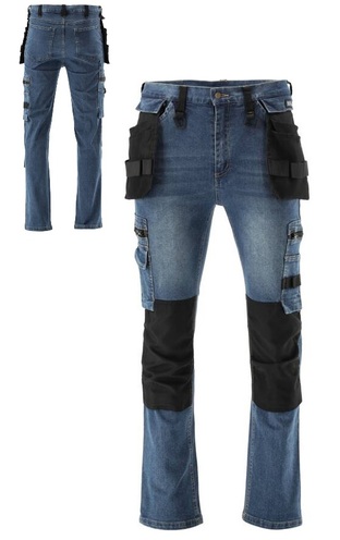 SPODNIE ROBOCZE MONTERSKIE STRETCH JEANS DARK BLUE r. M YATO YT-79051