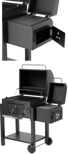 PRZENOŚNY GRILL WĘGLOWY DELUXE Z WĘDZARNIĄ RUSZT ROŻEN LUND 99925 