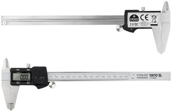 SUWMIARKA NONIUSZ MAUZERKA 200 / 0,03 MM, WODOODPORNA YATO YT-72026 