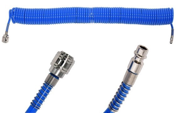 WĄŻ SPIRALNY PNEUMATYCZNY 5,5 X 8 X 15 PU Z SZYBKOZŁĄCZAMI YATO YT-24203
