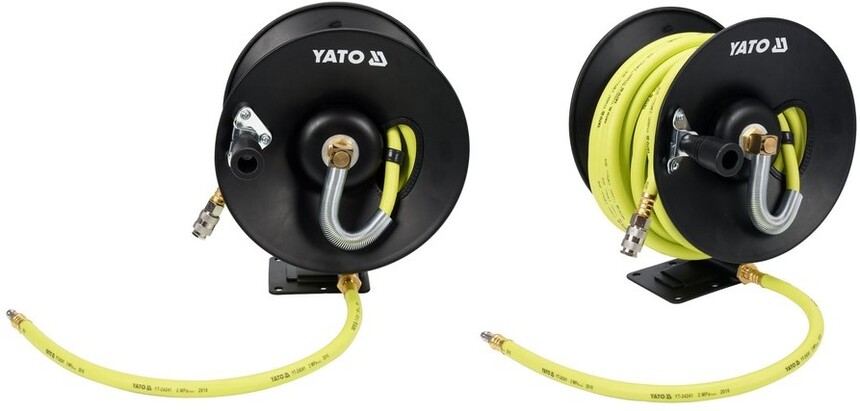 WĄŻ PNEUMATYCZNY NA ZWIJAKU 9,5MM X 15M Z SZYBKOZŁĄCZAMI YATO YT-24241
