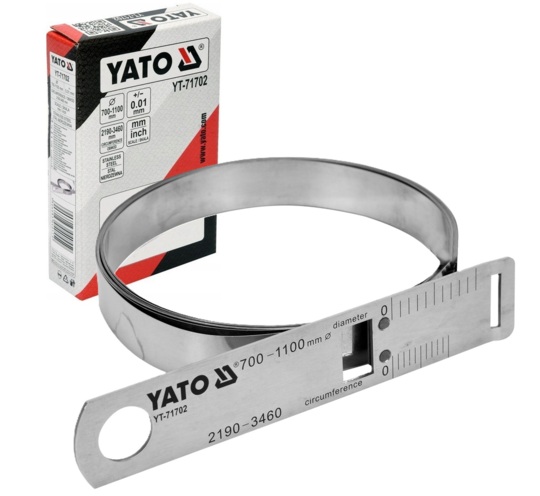 STALOWA TAŚMA DO POMIARU ŚREDNICY OBWODU NIERDZEWNA 2190-3460mm YATO YT-71702