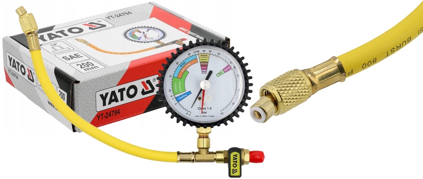 ZESTAW TESTER DO KONTROLI SZCZELNOŚCI UKŁADU CHŁODZENIA KLIMATYZACJI YATO YT-24794