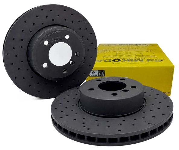 Tarcza hamulcowa wentylowana MIKODA 5437 GT malowana, wiercona, kolor: czarny - MERCEDES-BENZ KLASA C (W205) KLASA C T-Model (S205) Coupe (C205)  Kabriolet (A205)  KLASA E (W213) T-Model (S213) Coupe (C238) Kabriolet (A238) GLC (X253) GLC Coupe (C253) EQC (N293)  - OŚ PRZEDNIA
