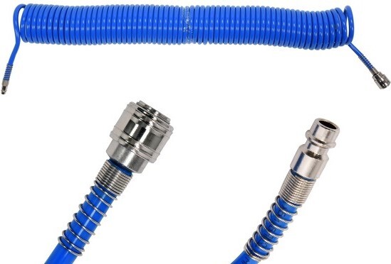 WĄŻ SPIRALNY PNEUMATYCZNY 6,5 X 10 X 15 PU Z SZYBKOZŁĄCZAMI YATO YT-24206
