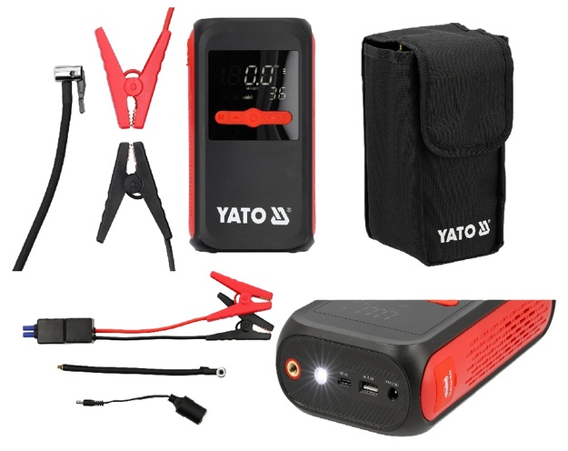URZĄDZENIE ROZRUCHOWE Z KOMPRESOREM I POWER BANKIEM 12000 MAH YATO YT-83086