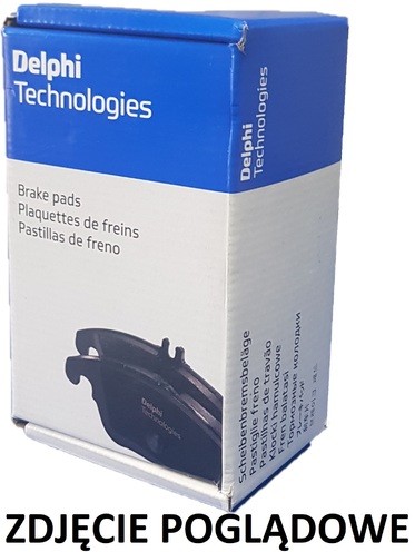 Klocki hamulcowe DELPHI LP3281 - HYUNDAI GENESIS Coupe 08r- JEEP GRAND CHEROKEE IV (WK, WK2) TESLA MODEL S 12r- MODEL X 13r- - OŚ TYLNA