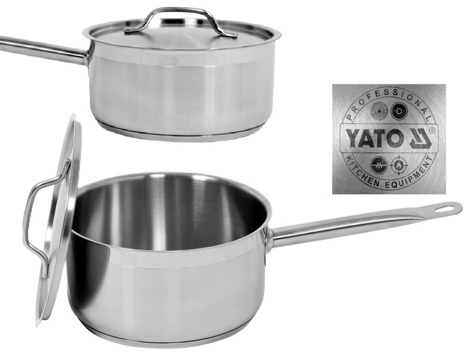 GARNEK RONDEL Z POKRYWKĄ ZE STALI NIERDZEWNEJ 20X10,5CM 3,3L YATO YG-00061