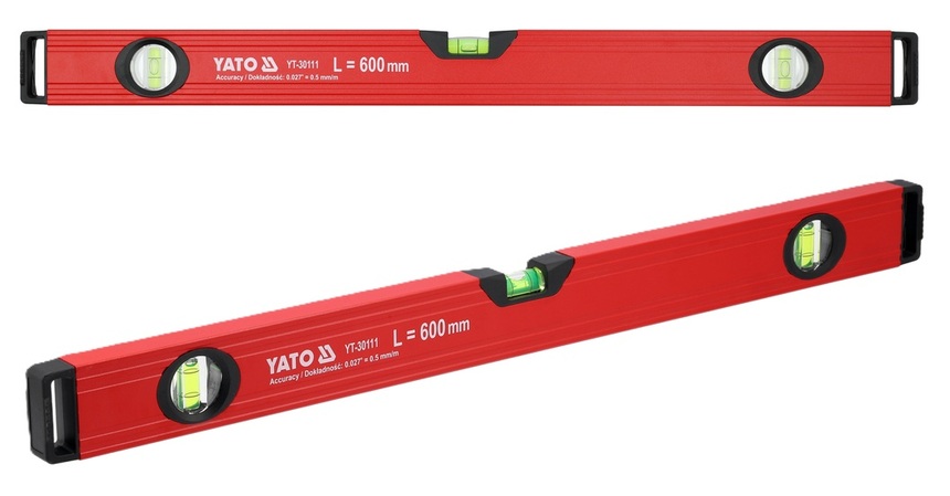 POZIOMNICA ALUMINIOWA 3 LIBELLE 600mm 0,6m 60cm YATO YT-30111