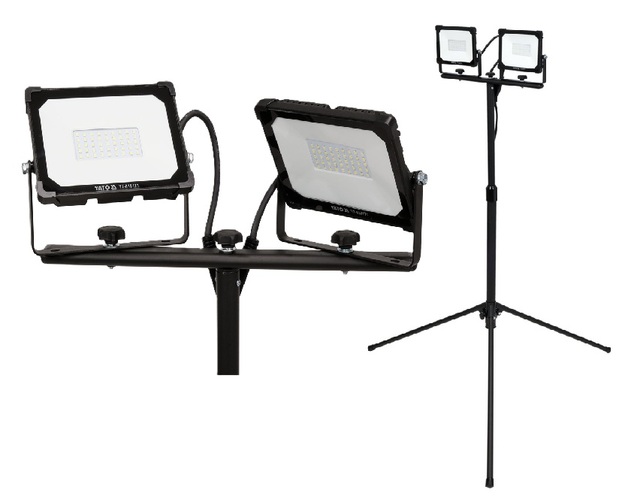 REFLEKTOR SMD LED ZE STOJAKIEM 2*30W 5700LM YATO YT-818171