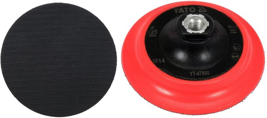 UCHWYT MOCUJĄCY 125MM Z RZEPEM DO PAD POLERSKI M14 YATO YT-47890 