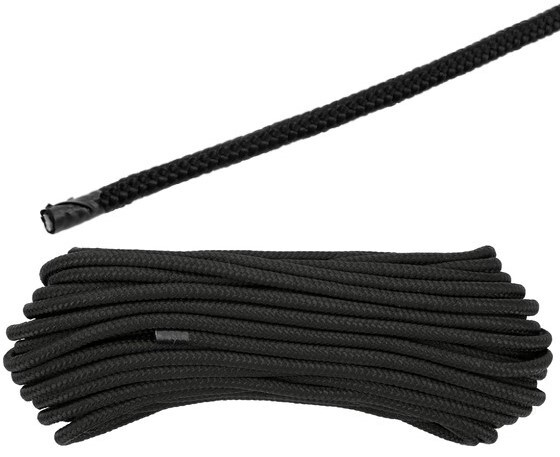 LINA PLECIONA CZARNA SZNUR PP MOTEK 8MM 20M VOREL 69472 