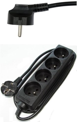 PRZEDŁUŻACZ ELEKTRYCZNY 4 GNIAZDA Z UZIEMIENIEM 1,5M VOREL 72620