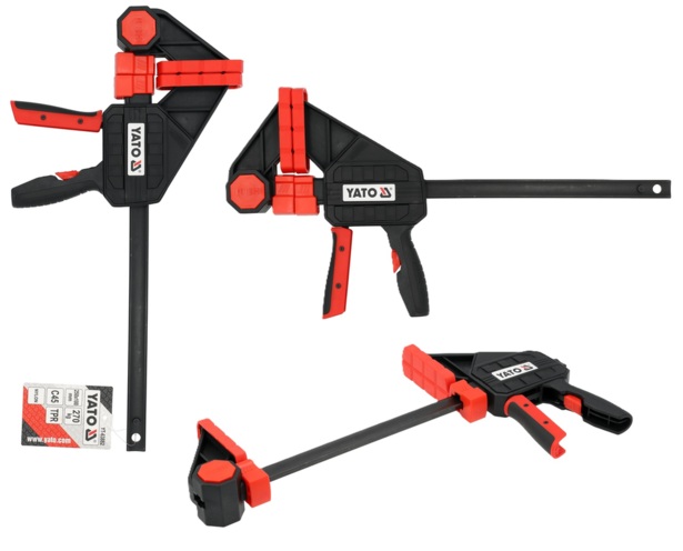ŚCISK SZYBKOMOCUJĄCY SZYBKOZACISKOWY STOLARSKI 250mmx100mm 270kg YATO YT-63882