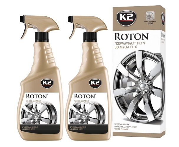 2x ŚRODEK PŁYN DO MYCIA CZYSZCZENIA FELG ALUMINIOWYCH KRWAWA FELGA 700ml K2 ROTON G167