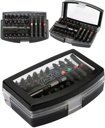 ZESTAW UDAROWYCH KOŃCÓWEK ŚRUBOKRĘTOWYCH BITY UDAROWE 23 SZT. YATO YT-04621 
