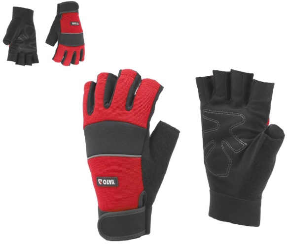 RĘKAWICE ROBOCZE ROWEROWE BEZ PALCÓW roz. 10 L YATO YT-74662