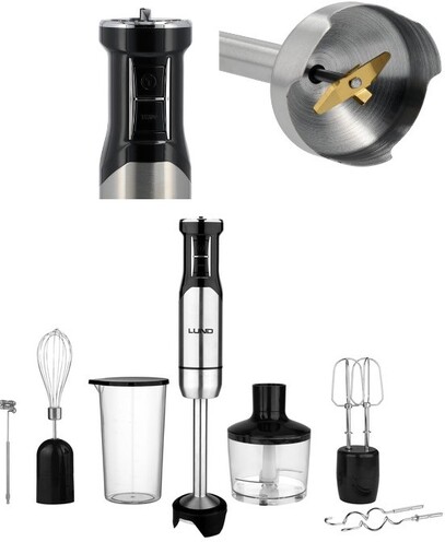 BLENDER RĘCZNY ROZDRABNIACZ MIKSER ROBOT KUCHENNY 1000W 6W1 LUND 67693 