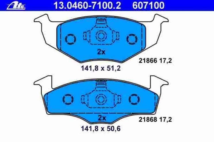 KLOCKI HAMULCOWE ATE 13.0460-7100.2 SEAT AROSA FABIA VW FOX POLO  --- PRZÓD