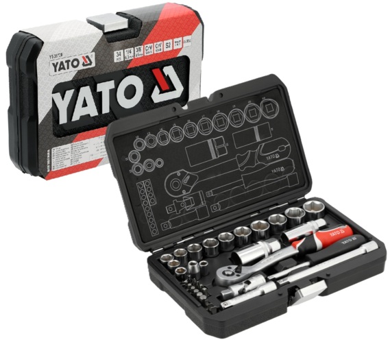 ZESTAW NARZĘDZIOWY KLUCZE NASADOWE 1/4