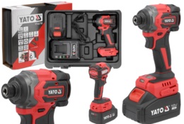 ZAKRĘTARKA BEZSZCZOTKOWA UDAROWA AKUMULATOROWA + ŁADOWARKA 4Ah 18V 230Nm YATO YT-82798