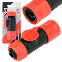 SZYBKOZŁĄCZKA SZYBKOZŁĄCZE ZŁĄCZE Z ZAWOREM DO WĘŻA OGRODOWEGO 1/2