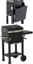 PRZENOŚNY GRILL WĘGLOWY DELUXE ROŻEN BBQ, RUSZT 39,5 X 29,5CM LUND 99928 