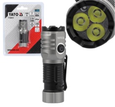 LATARKA AKUMULATOROWA 7 TRYBÓW ALUMINIOWA POWER LED 10W 1000LM YATO YT-085610