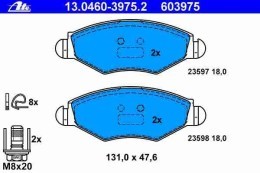 KLOCKI ATE 13.0460-3975.2 CITROEN XSARA PEUGEOT 206 306 -- PRZÓD