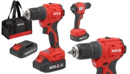 WIERTARKO WKRĘTARKA BEZSZCZOTKOWA AKUMULATOROWA + ŁADOWARKA 2x2Ah 18V 45Nm YATO YT-8277905